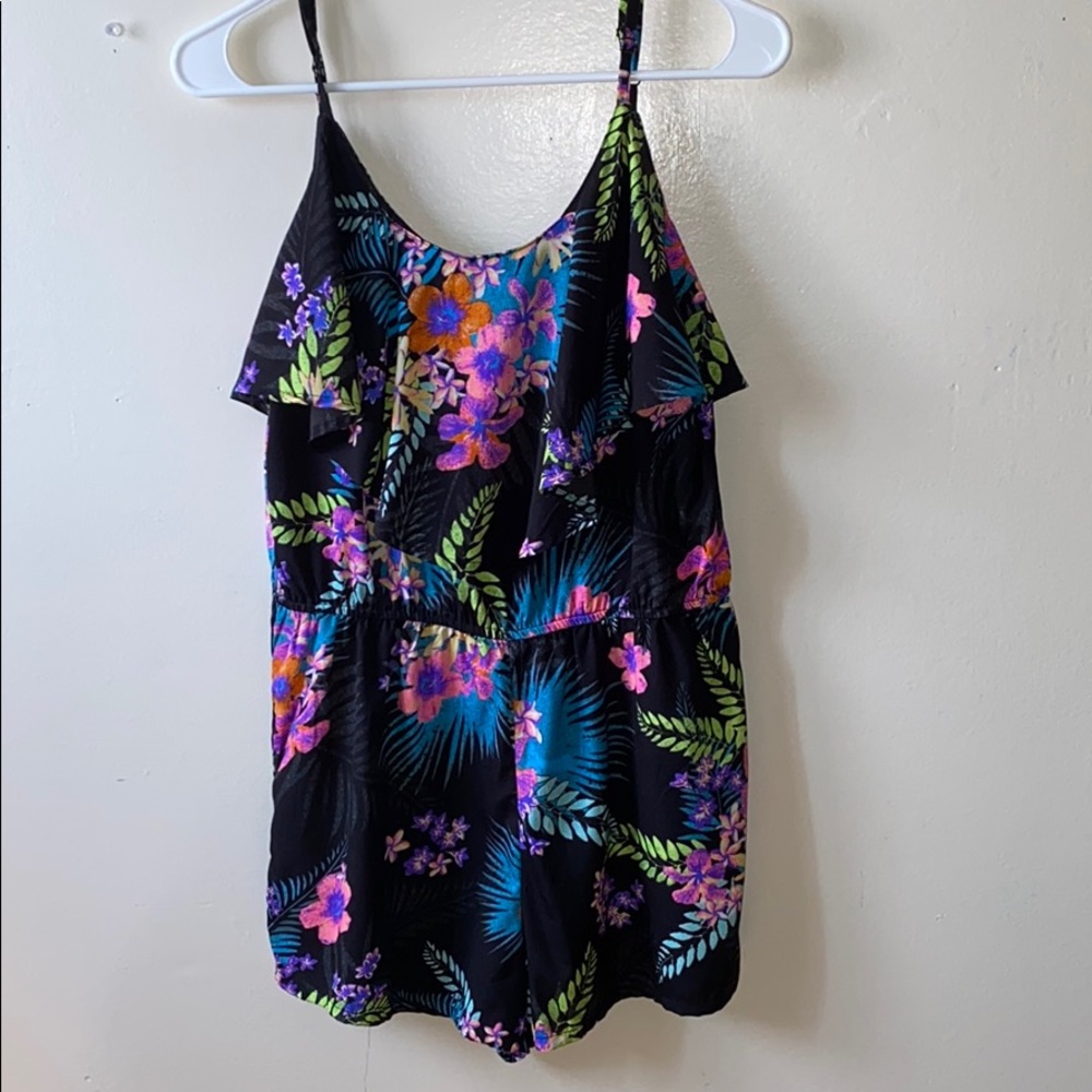Floral Hawaiian romper